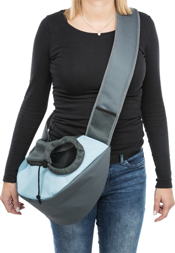 Trixie Trageriehmen Tasche in grau & hellblau 50X18X25 CM