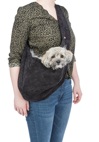 Trixie "Dog Bag Belly" Soft Schwarz/Grau 60X22X20 CM